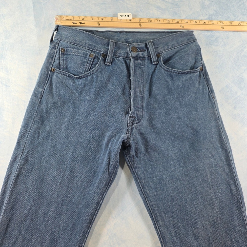 Levis 501 Original Fit Mens Blue Straight Leg Denim Jeans W32‎ L36 Black labels